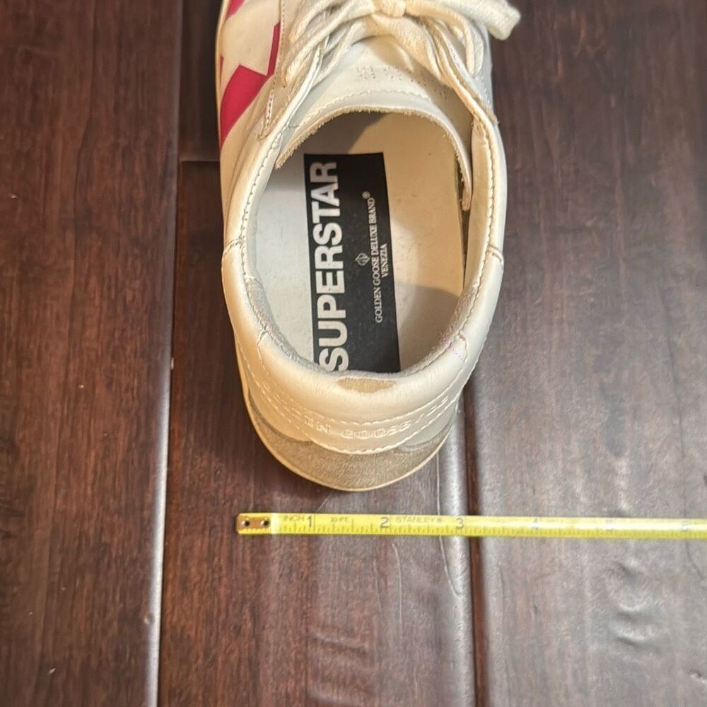 Golden Goose superstar White / Pink leather women's sneakers size 35 - Picture 8 of 9